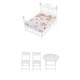 thumbnail image 1 of 1/12 Dollhouse Miniature Furniture De De Metal Y Cama , 4 Piezas, 1 of 9
