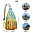thumbnail image 2 of Fashion Forward Sling Backpack - Runway Inspired Abstract Print Shoulder Bag, Anti-Theft for Urban Life, 2 of 4