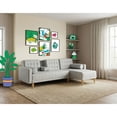 thumbnail image 1 of Sala Modular Reversible Makora Tyson Con Memory Foam, Color Gris Claro, Lino Respaldo Reclinable De 3 posiciones., 1 of 9