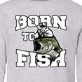 thumbnail image 4 of Inktastic Born to Fish Long Sleeve Youth T-Shirt, 4 of 5