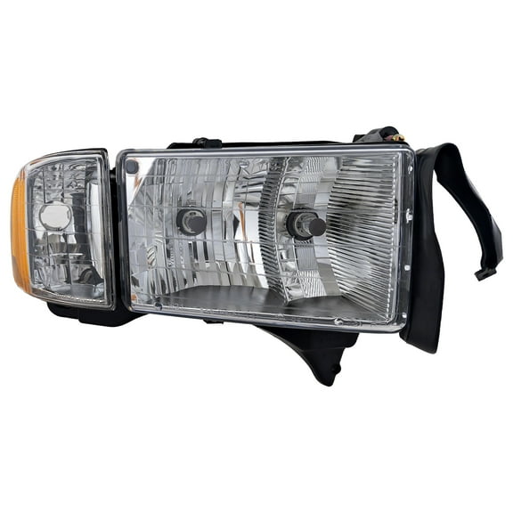 Headlight Compatible with DODGE FULL SIZE P/U 99-01 RH Assembly Halogen w/Corner Light Old Body Style Sport Pkg.