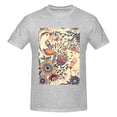thumbnail image 4 of Bingfone Floral With Birds And Fantasy Flowers Men'S Loose Fit Short-Sleeve Pocket T-Shirt, 4 of 7