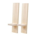 thumbnail image 2 of yotijay 2 Pieces Pillar Candle Sconce Wall Mount Candle Holder Racks for Dining Room Wood Color, 2 of 9