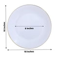 thumbnail image 3 of BalsaCircle 10 Round 10" White Glossy Disposable Salad Dinner Plastic Plates Gold Trim Party Events Decorations, 3 of 8
