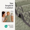 thumbnail image 6 of Modern Threads Damask Jacquard 6-Piece Cotton Bath Towel Set with Embellished Borders, Sage, 6 of 8