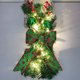 thumbnail image 5 of Decoración navideña Ratán verde Decoración floral plateada Decoración de guirnalda de repisa, 5 of 7