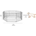 thumbnail image 2 of Jaula plegable octogonal de metal para perros, de interior y exterior, puerta individual, (8 paneles, 24 x 30 pulgadas), fácil de montar y almacenar, medida S, color negro, 2 of 7