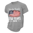 thumbnail image 2 of Iaqnaocc Shirts for Men 250 Anniversary Usa Shirt Vintage Usa 250th Anniversary Shirt Shirts Independence Day Round Neck Anniversary Summer Independence Day 250 Anniversary Shirt Light Gray 3XL, 2 of 3