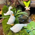 thumbnail image 4 of Cute White Duck Hydroponic Lotus Flower Pot Retro Resin Statue Outdoor Sculpture, 4 of 5