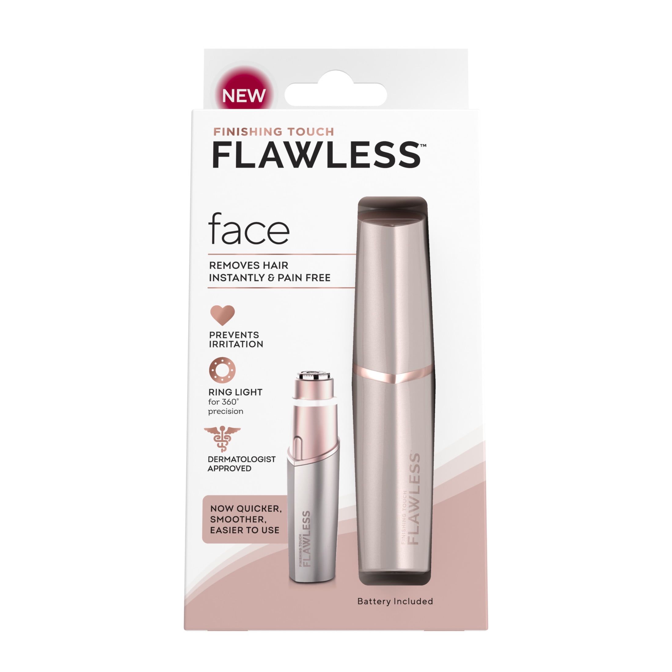 About Face Sonic Beauty Wand, Battery Operated Peach Fuzz Epilator