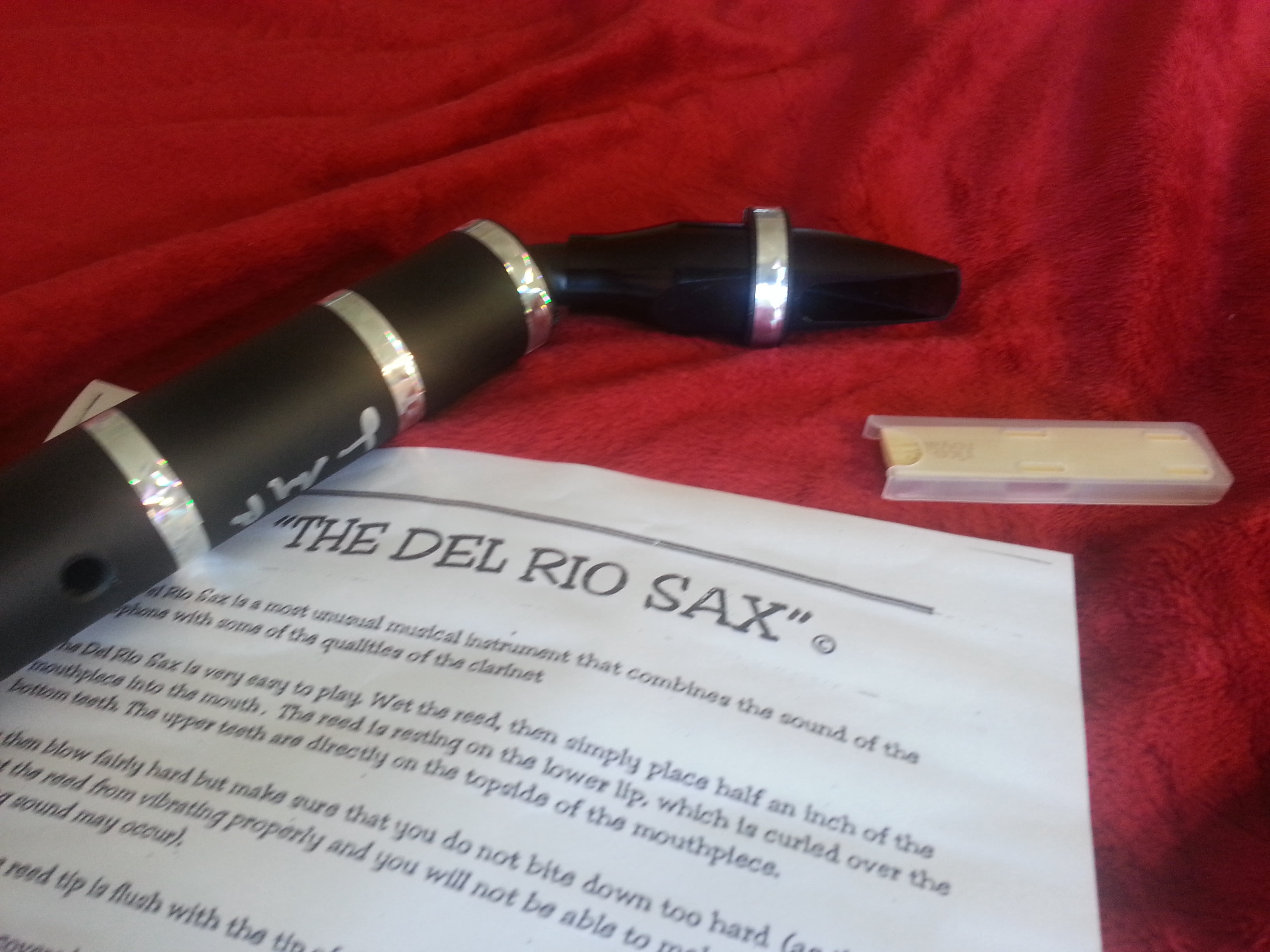 Original Del Rio Mini Sax Mini Pocket Saxophone Hand Crafted Made In USA - Black