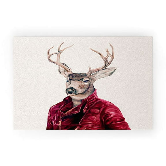 Society6 Animal Crew Red Deer 36" x 24" Welcome Mat