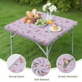thumbnail image 4 of Pastel Princess Castle Pattern Square Fitted Tablecloth with Elastic Edge,Square Table Cover,Washable Elastic Table Cover for Home Kitchen Party Decor 36"x36", 4 of 6