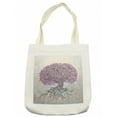 thumbnail image 1 of Tree of Life Tote Bag, Watercolors Style Print of Old Plant with Bokeh Design Majestic Roots Nature, Cloth Linen Reusable Bag for Shopping Books Beach and More, 16.5" X 14", Cream, by Ambesonne, 1 of 2