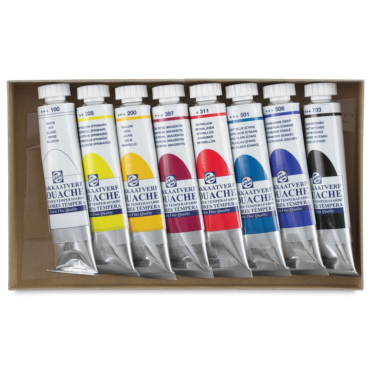 Talens Gouache Extra Fine Mixing Set, 8Color