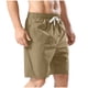 thumbnail image 3 of Ceisia Men's Solid-Color 4-Way Stretch Sports Shorts Elastic Waist Drawstring Casual Shorts Gifts, 3 of 5