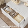 thumbnail image 6 of 3 Drawer Nightstand for Bedroom, 30in Tall Small End Side Table with Large Storage & Anti-Tip Design, Modern Bedside Table Organizer for Living Room, Entryway - White, 6 of 7