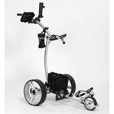 Golf Caddy Pouch - Bat Caddy X4 Sport Manual Electric Golf Bag Cart Silver 12V 35Ah Battery