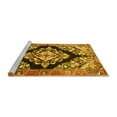 thumbnail image 2 of Ahgly Company Machine Washable Indoor Round Medallion Yellow Traditional Area Rugs, 8' Round, 2 of 4