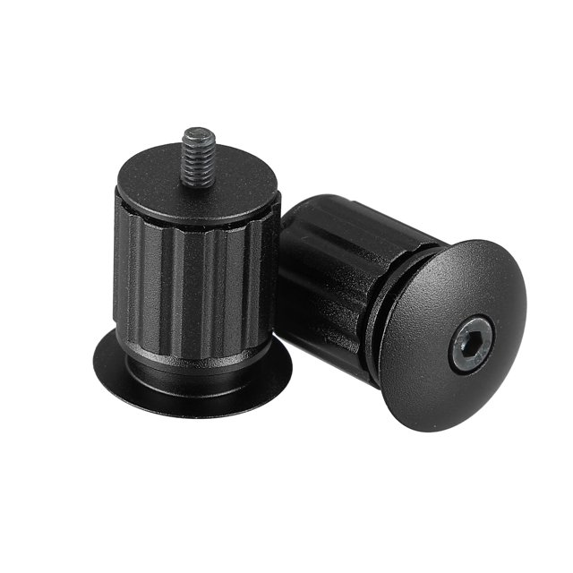 1 Par Aluminio Aleación 17,5-22mm Manillar Extremo Tapones Bicicleta Barra Extremo Negro