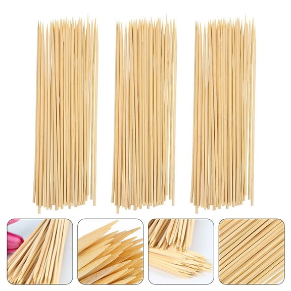 DEEPCRAFF Khaki Bamboo Sticks for Parties 120Pcs 15.7X0.2X0.2In