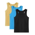 thumbnail image 2 of Kids Girls Tank Tops 3 Pack Cotton Racerback Sleeveless Summer Shirts Multicolor,Size 10-11 T, 2 of 9