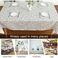 thumbnail image 3 of Faux Linen Rectangle Tablecloth, Washable Wrinkle Free Farmhouse Table Cloth, Leaves Printed Table Cover for Kitchen Dining Party, 60 x 102, Grey, 3 of 5