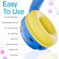 thumbnail image 2 of Contixo Kids Bluetooth Headphones - Wireless, 85/94dB Safe Volume, LED Lights, Mic & 3.5mm Jack -, 2 of 8