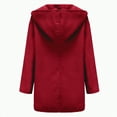 thumbnail image 5 of Splozh Womens Fall Jackets Womens Winter Wool Coat Trench Jacket Ladies Warm Slim Long Overcoat Red,L, 5 of 5