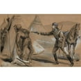 thumbnail image 2 of Richard Caton Woodville 14x11 Black Ornate Wood Framed Double Matted Museum Art Print Titled: The Confrontation, 2 of 5