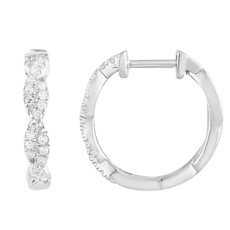 Unique Moments Lab-Grown Diamond Twist Hoop Earrings photo 1