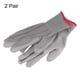 thumbnail image 3 of Uxcell 2 Pares de Guantes de Trabajo de Seguridad Antideslizantes de 22 cm, Guantes de Nylon Recubiertos de Goma (Pequeño), Gris Rojo, 3 of 5