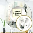 thumbnail image 3 of Designart "Tree Redwood Geometric Silence I" Trees Rund Mirror For Wall Decor - Large Green Round Print Mirror - Round Traditional Mirror 29" x 29" Inch - Wall Mounted Round Large Mirror, 3 of 5