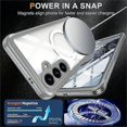 thumbnail image 2 of Compatible For Samsung Galaxy S25 Magnetic Case PC+TPU Phone Cover with Tempered Glass Screen Film, 2 of 5
