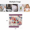 thumbnail image 5 of 250th Anniversary Floral Cloth Napkins, Red Blue Stars 4th of July Rustic Washable and Reusable Dinner Napkins Set of 4, Table Napkin for Kitchen Party Birthday Wedding Hotel Housewarming 20"x20", 5 of 9