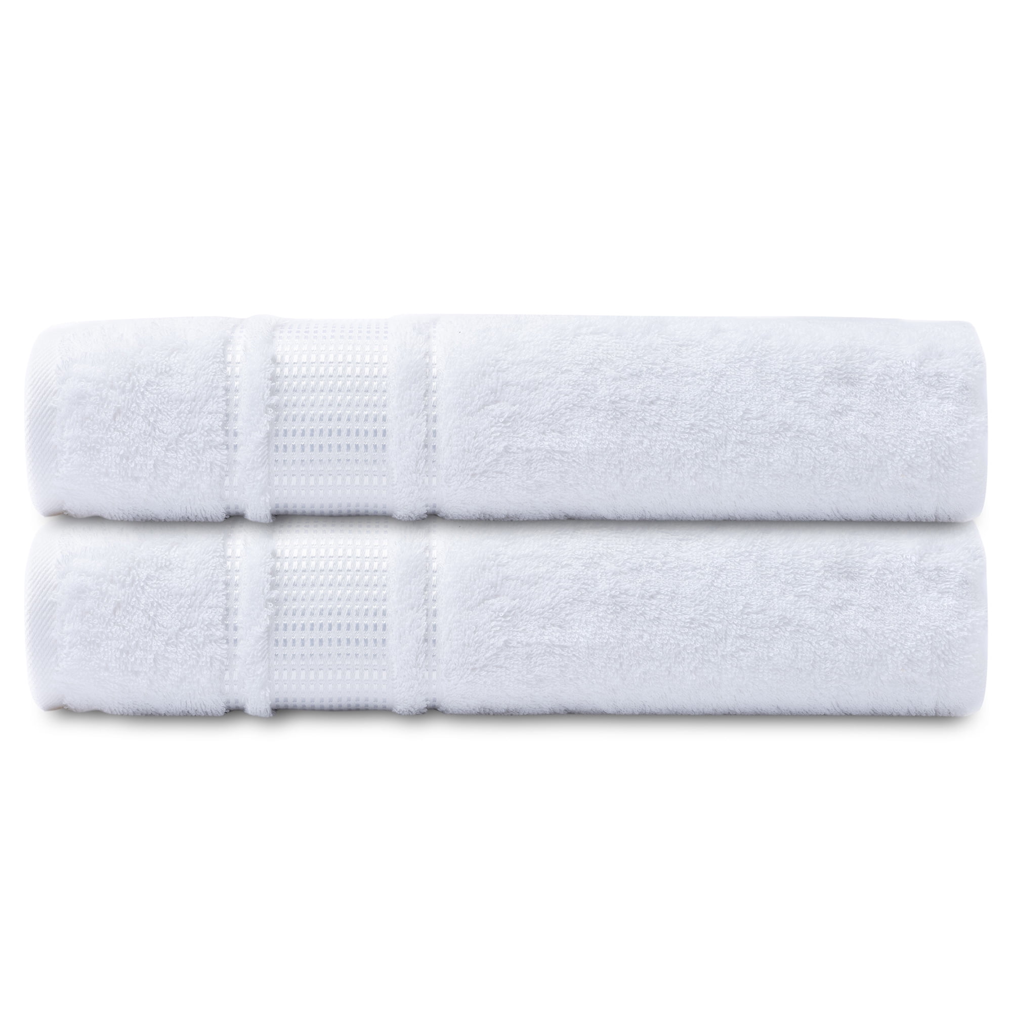 Melissa Linen 2 Count Hand Towels 20 x 35 inches  Face Towels for bathroom in White