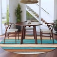 thumbnail image 4 of Brown Turquoise Board Round Area&nbsp;Rug 7ft Abstract Wood Grain Non-Slip&nbsp;Washable Circle Rugs Soft Felt Indoor Floor Mat for Bedroom Kitchen Living Room Bathroom, 4 of 9