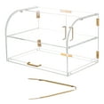 thumbnail image 1 of KFFKFF Bakery Display Case, 2-Tier Commercial Countertop Pastry Display Case, Clear Acrylic Bread Box for Kitchen, Party Cake Cabinet with Magnetic Rear Door, 22" x 14" x 14", 1 of 9