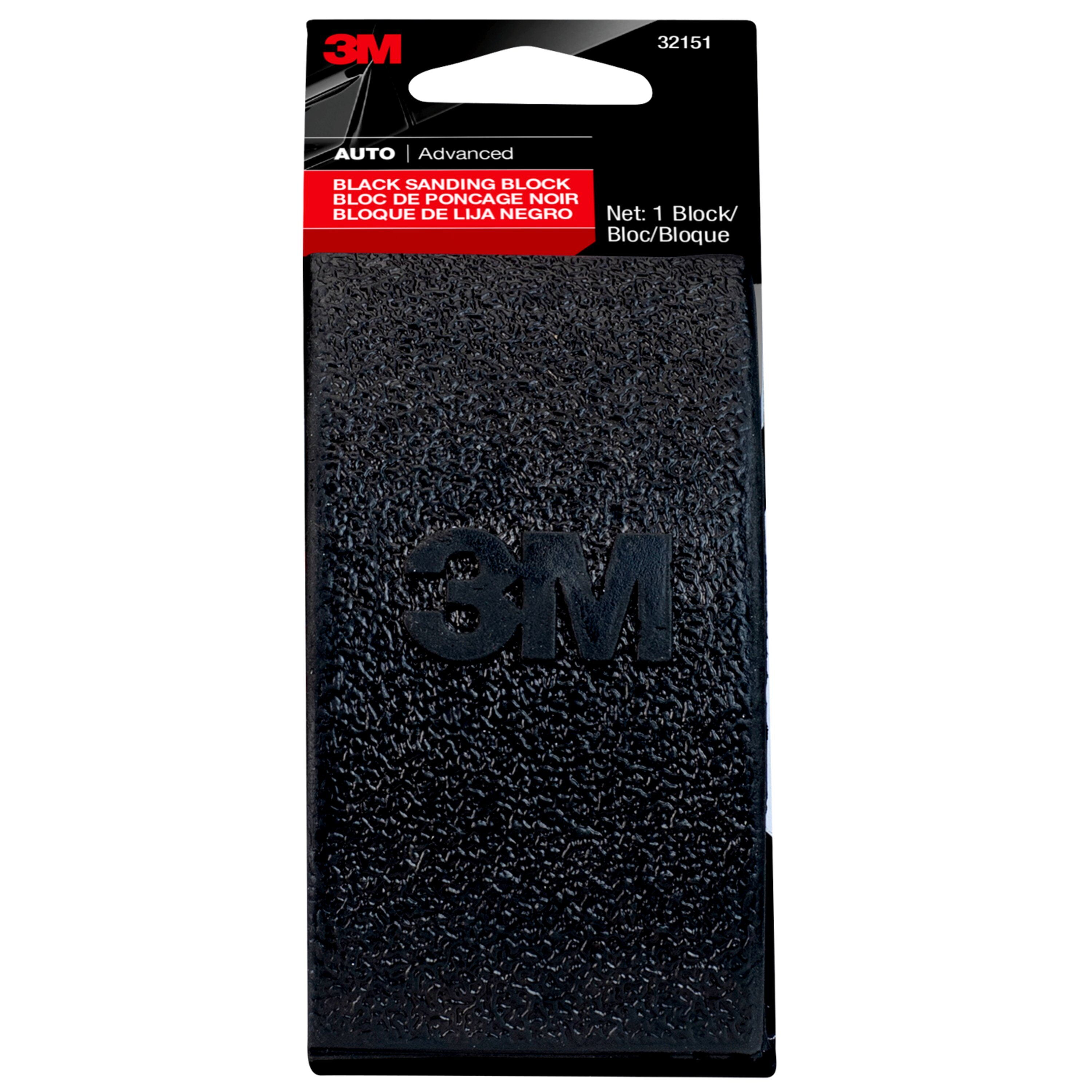 3M Rubber Sanding Block, Black, 32151, 1 Block