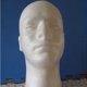 thumbnail image 4 of 2X Peluca Masculina Pantalla Cosmetología Maniquí Soporte de Cabeza Modelo Espuma Blanco, 4 of 5