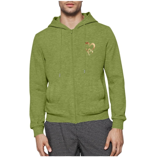 Ceisia Men's Hooded Zipper Closure Functional Pockets Gift Casual Style Coat - 60%Polyester-5%Spandex-35%Cotton for Daily & O utdo...
