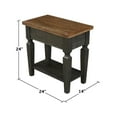 thumbnail image 3 of International Concepts Vista Solid Wood Side Table in Hickory/Washed Coal, 3 of 8