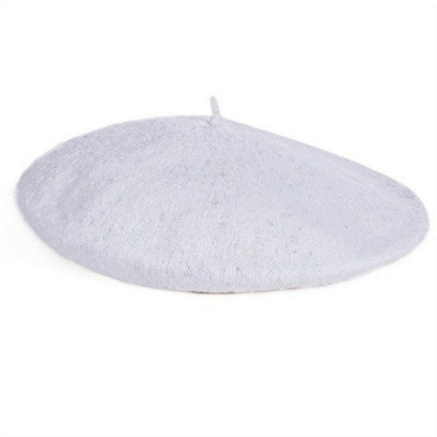 Boinas de pintor de color liso para mujer y para invierno, gorro cálido para mujer