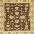 thumbnail image 1 of Ahgly Company Indoor Square Abstract Chrome Gold Yellow Oriental Area Rugs, 5' Square, 1 of 6