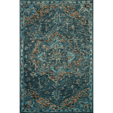 Alexander Home Madeline Medallion Hand-hooked Wool Star Area Rug Teal/Multi 5  x 7 6  5  x 8  Accent  Indoor Living Room  Bedroom  Dining Room Navy Accentuated by a looped texture  this area rug  hand-hooked wholly of wool in a striking  elegant medallion pattern  brings a soft pile  an eye-catching  classic look  and a cotton canvas backing for firm placement. Features: Made of wool with cotton canvas backing Includes 1 hand-hooked star area rug only Traditional  Persian  Bohemian  vintage style Floral  star medallion  botanical  oriental  border pattern Color Options: Charcoal/Light Grey: Black  cream  silver  and beige Ivory/Tobacco: Brown  beige  tan  olive  rust  sage  cream  and khaki Red/Multi: Blue  beige  green  rust  olive  ivory  beige  cream  and grey Rust/Ivory: Orange  blue  beige  olive  navy  and tan Teal/Multi: Blue  orange  ivory  aqua  cream  tangerine  and navy Size Options: Runner: 2 feet 3 inches wide x 3 feet 9 inches long x 0.75-inch pile height Runner: 2 feet 6 inches wide x 7 feet 6 inches long x 0.75-inch pile height Rectangular: 3 feet 6 inches wide x 5 feet 6 inches long x 0.75-inch pile height Rectangular: 5 feet wide x 7 feet 6 inches long x 0.75-inch pile height Rectangular: 7 feet 9 inches wide x 9 feet 9 inches long x 0.75-inch pile height Rectangular: 9 feet 3 inches wide x 13 feet long x 0.75-inch pile height Alexander Home Rug Pads