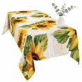 thumbnail image 2 of Sunflower Table Cloth Waterproof Tablecloths, Summer Botanical Vintage Floral Spring Tablecloth Dining Table Cover for Kitchen Party Tabletop Outdoor, Rectangle Tablecloth 60x120 Inch, 2 of 9