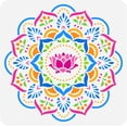 thumbnail image 2 of 1Pc Lotus Flower Painting Stencil Drawing Template for Wall Furniture Floor Tiles Fabric 11.8x11.8inch, 2 of 9