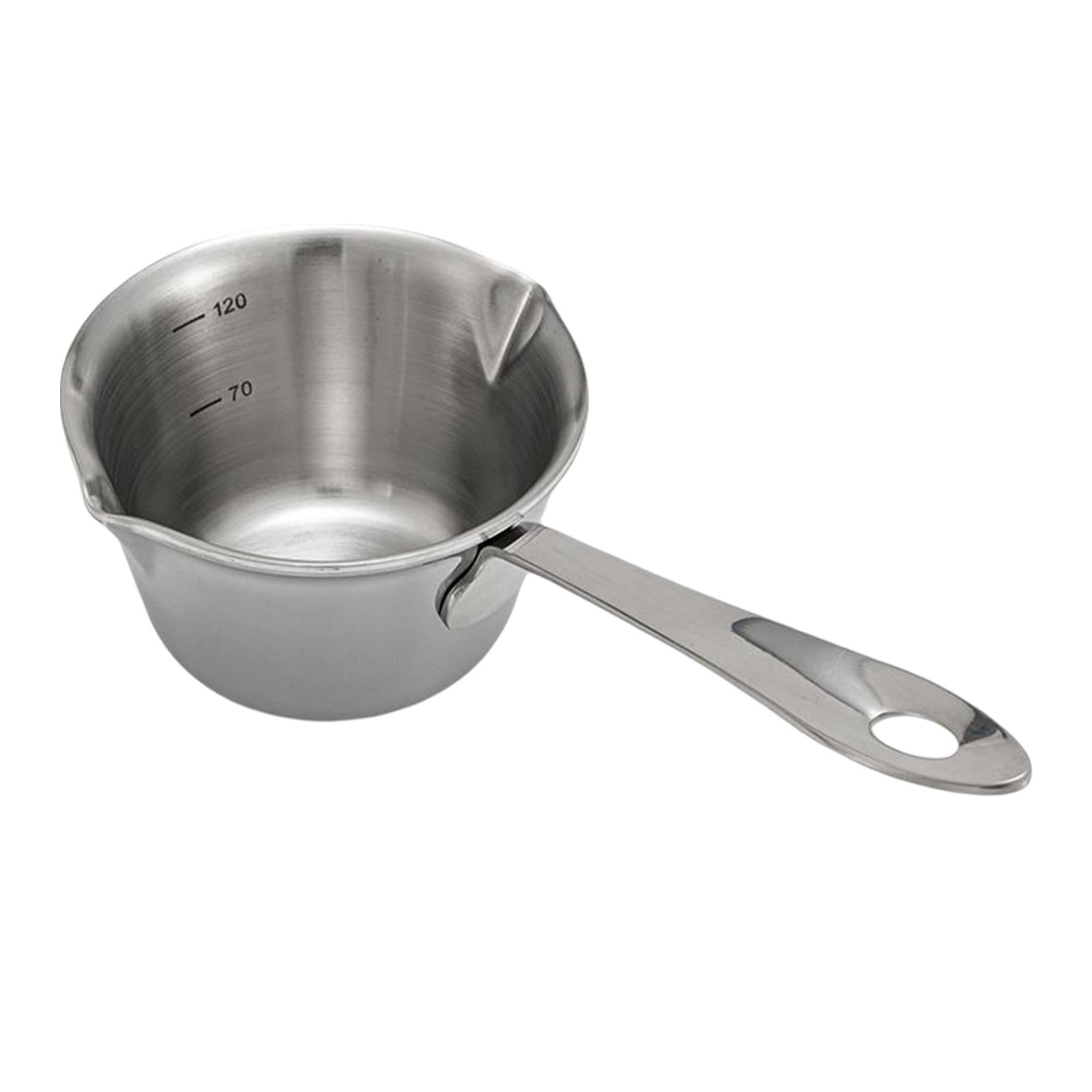 Home Basics 10 oz. Stainless Steel Mini Butter Melting Pot with Pour Spout, HYDRATION