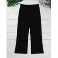 thumbnail image 5 of LiiYii Kids Boys Classic Solid Color Stretchy Latin Jazz Dance Bootcut Pant Trouser Dancewear Black 6, 5 of 7
