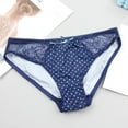 thumbnail image 4 of Odbmxy Womens Panties High Cut Briefs Women's Plus Underwear Polka Dots Comfy Breathable Seamless Daily Blue Panties, 4 of 4